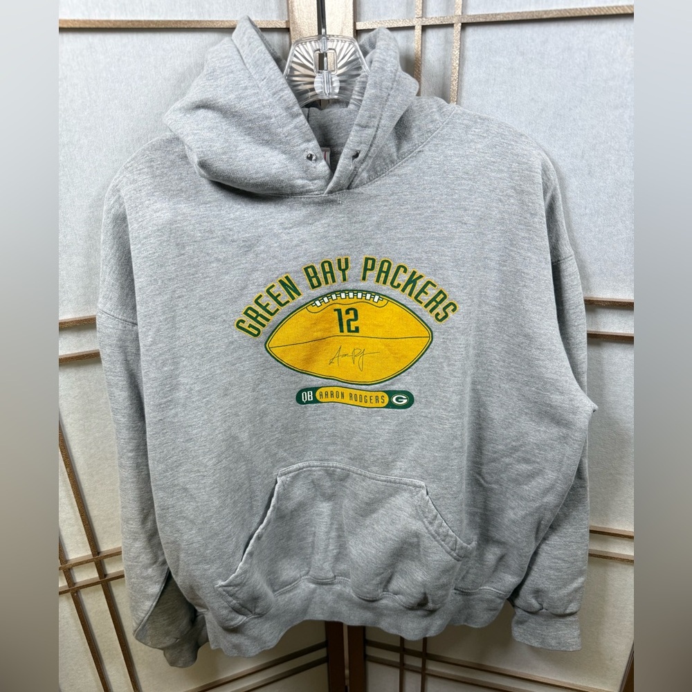 NFL Players Aaron Rodgers QB Green Bay Packers Hoodie - Men’s Small